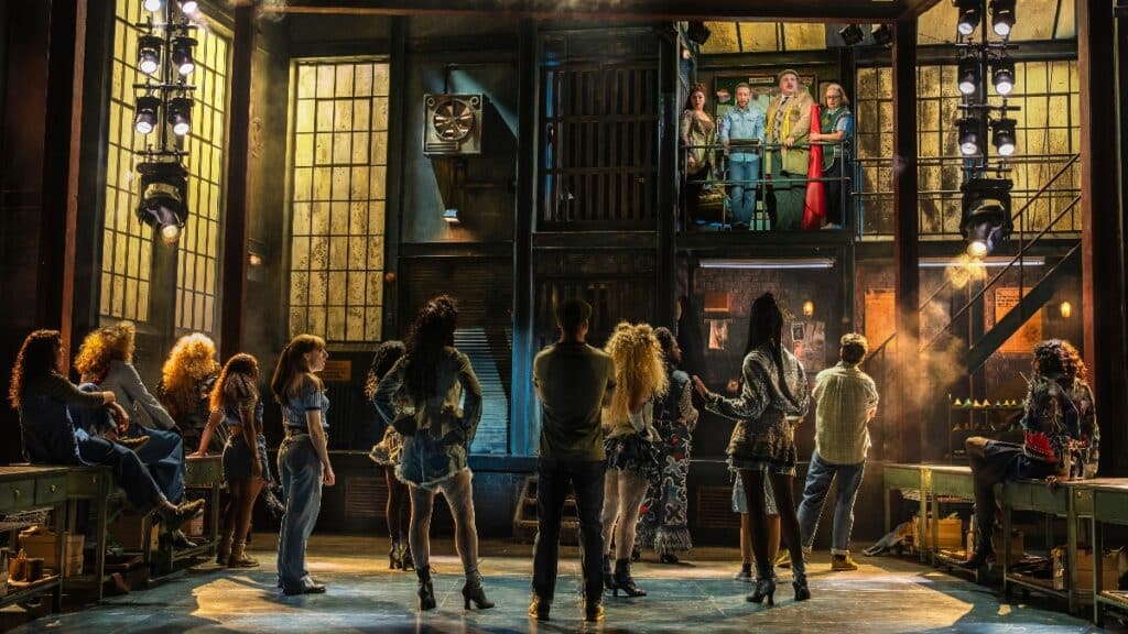 The ensemble on stage in Kinky Boots at The London Coliseum