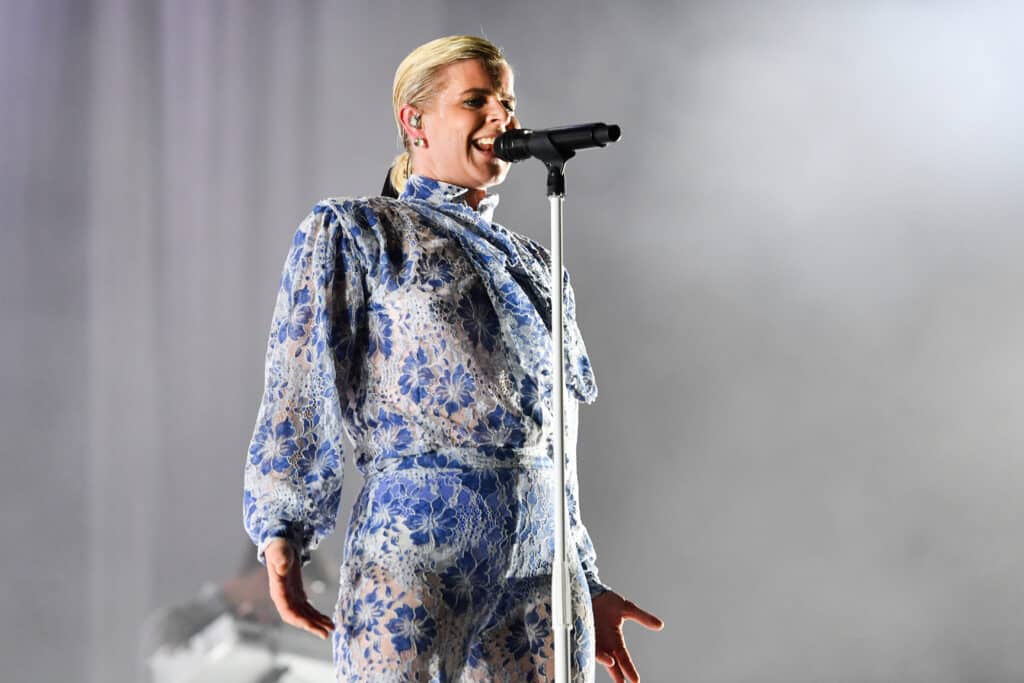 Robyn performing live onstage
