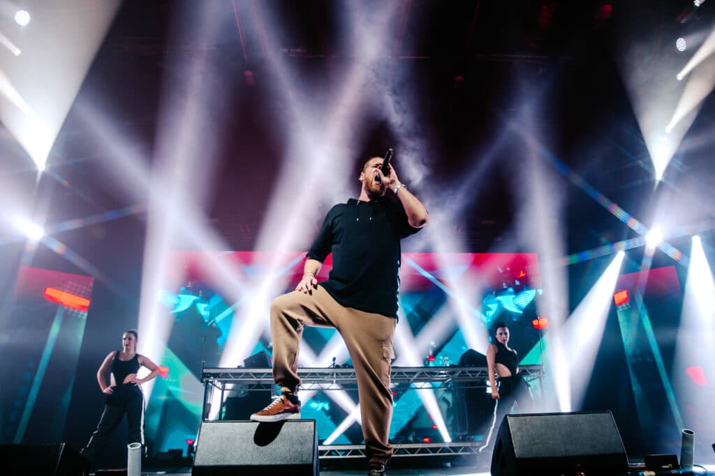 Basshunter performing live onstage
