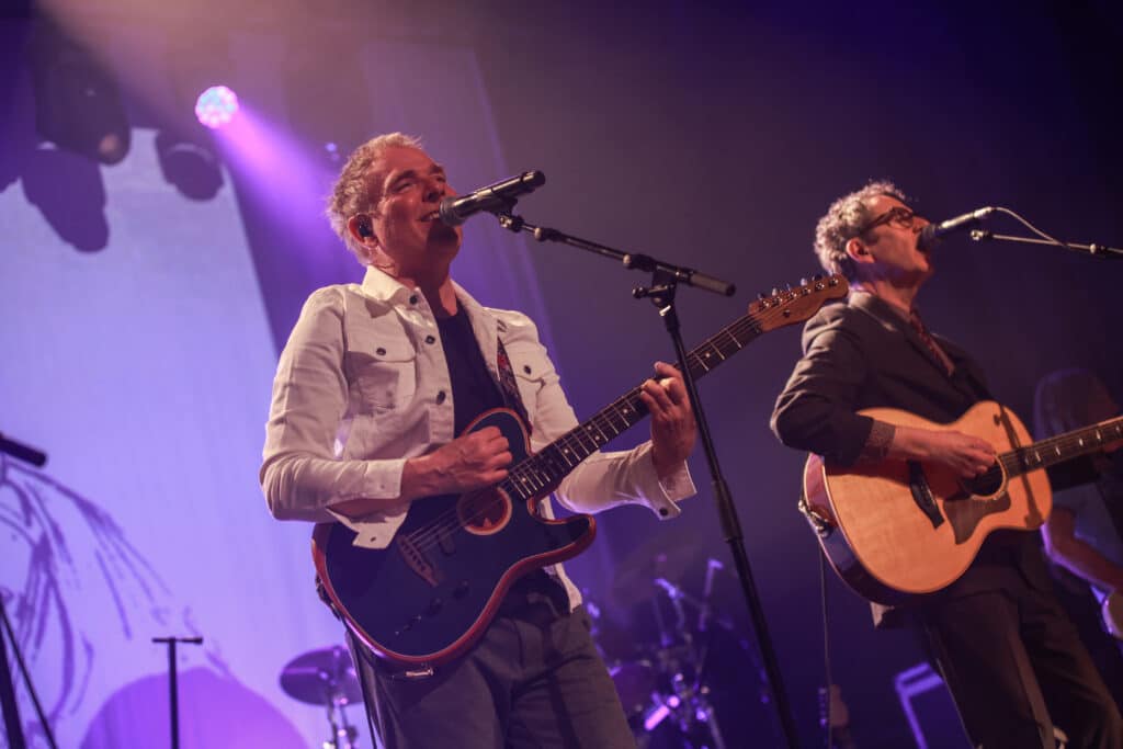 Stuart Murdoch of scottish indie-pop band Belle And Sebastian performing live onstage