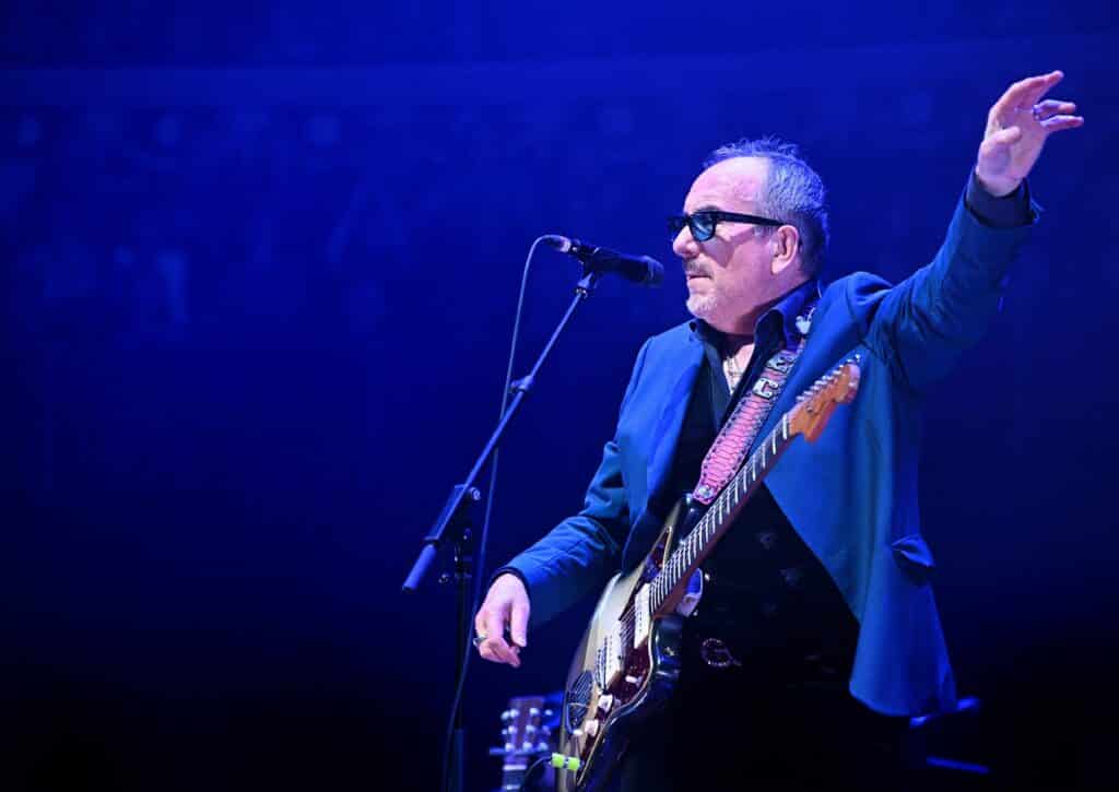 Elvis Costello performing live onstage