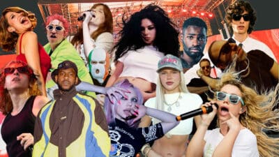 A montage of artists playing Reading and Leeds 2026 festivals