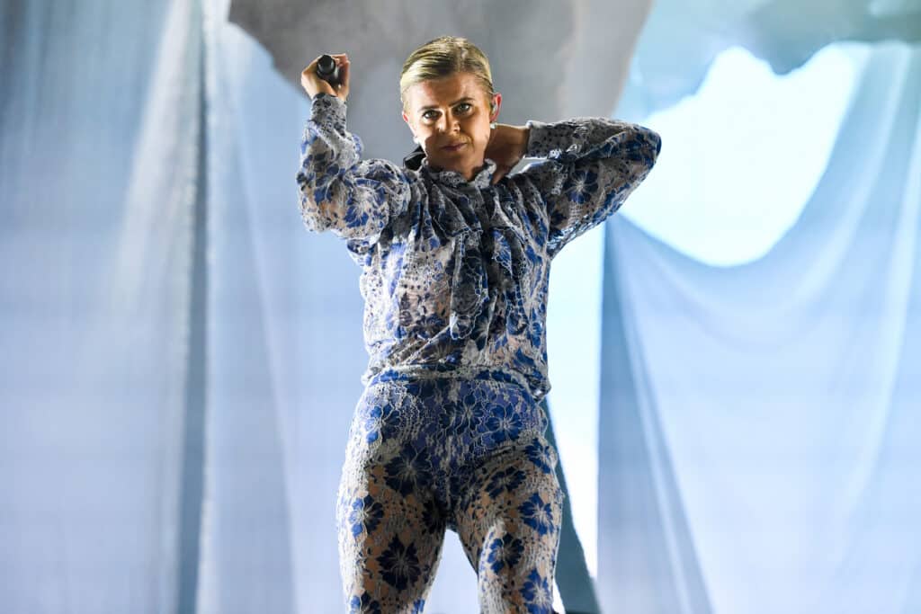 Robyn performing live onstage
