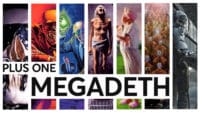 A montage of Megadeth album art