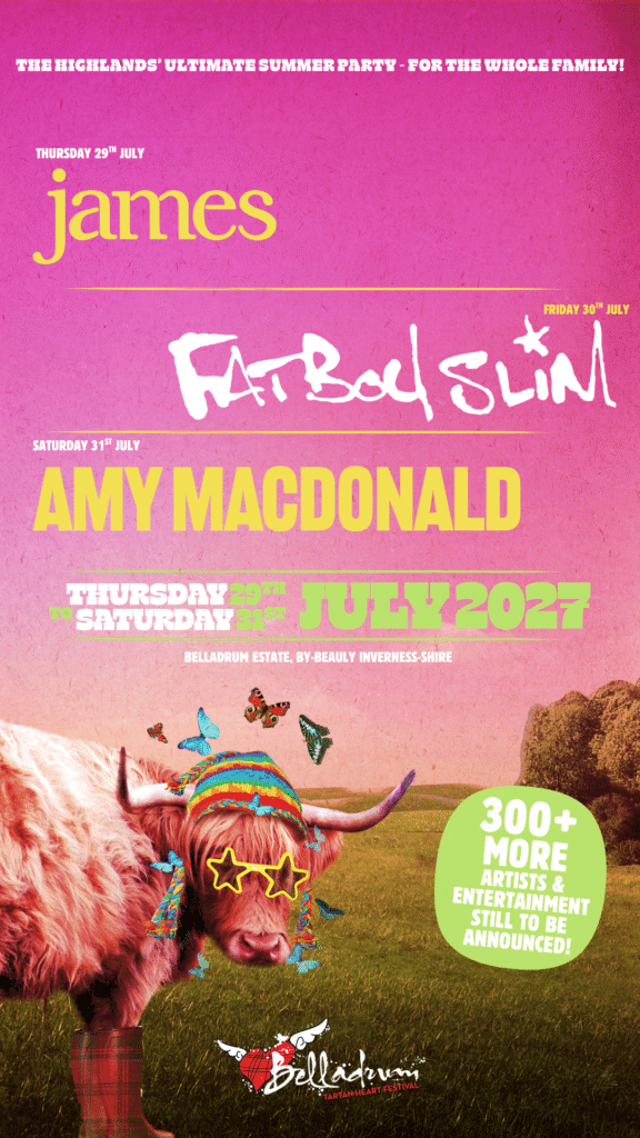 The Belladrum Tartan Heart Festival 2027 poster
