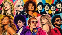 A montage of pop artists